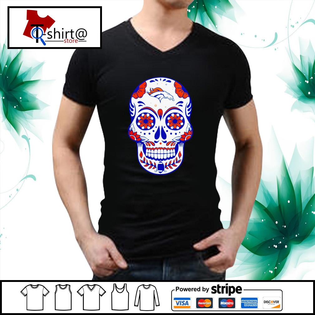 Denver Broncos sugar skull shirt - T-shirt AT store