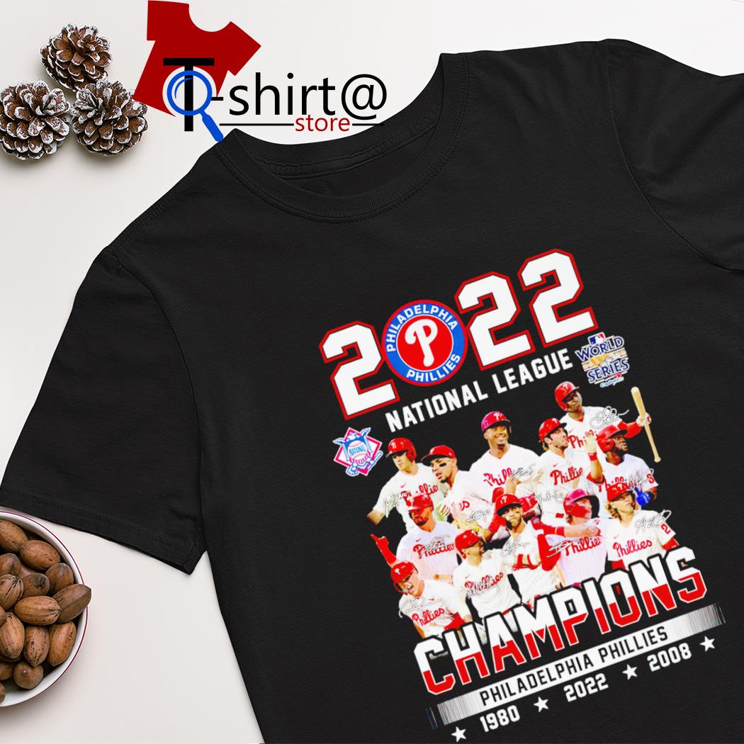 Philadelphia Phillies 2022 National League Champions 1980-2022 Philadelphia  city shirt