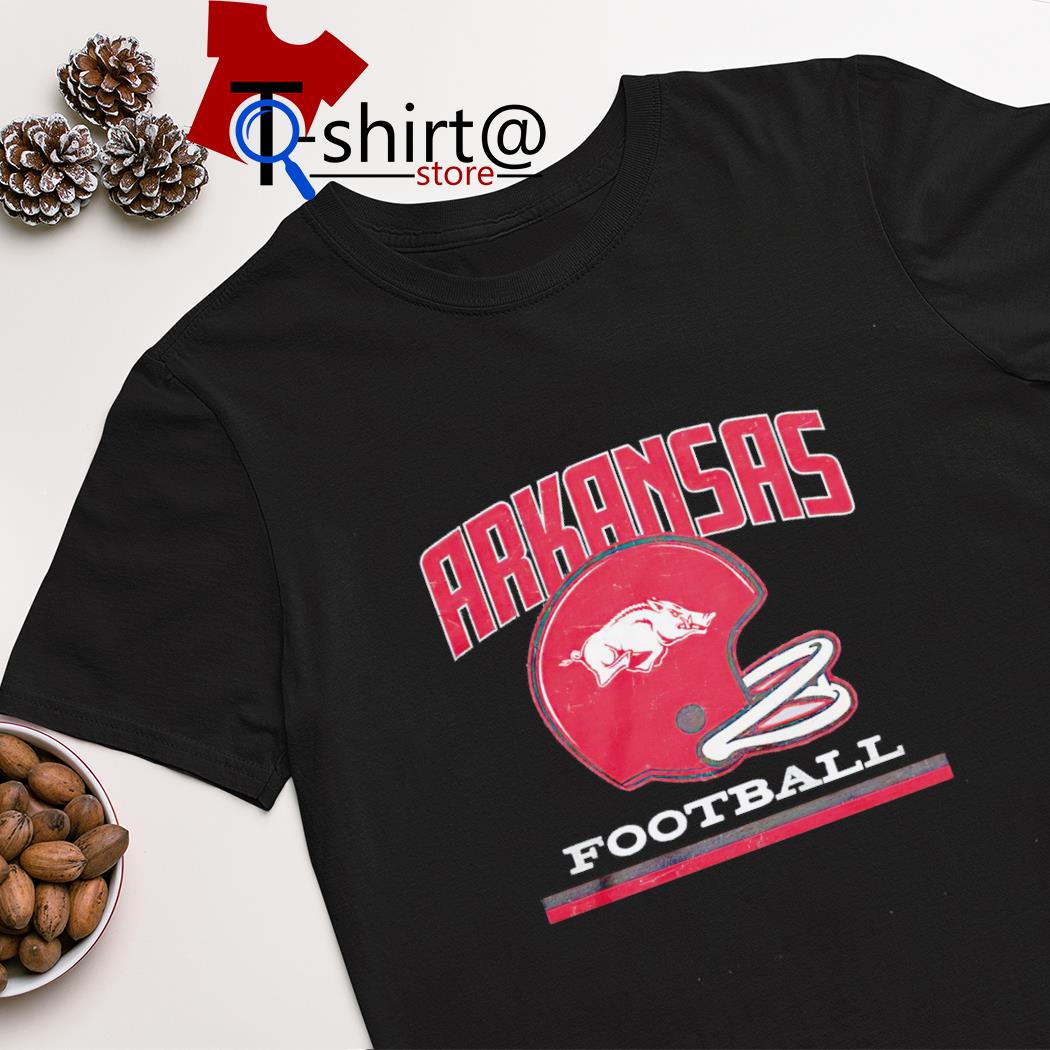 Arkansas Razorbacks vintage football helmet shirt