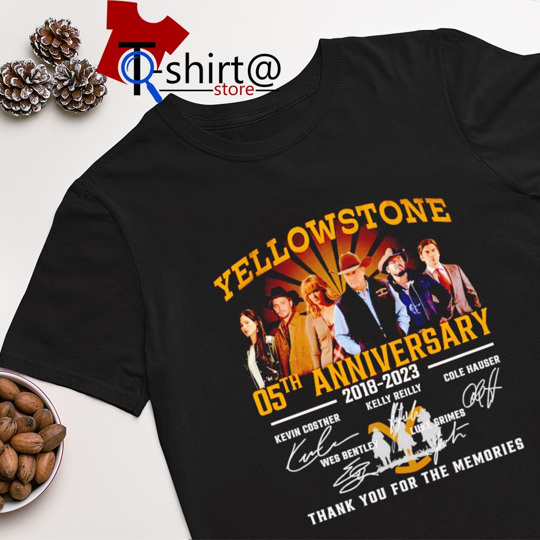 Yellowstone 05th anniversary 2018-2023 thank you for the memories signatures shirt