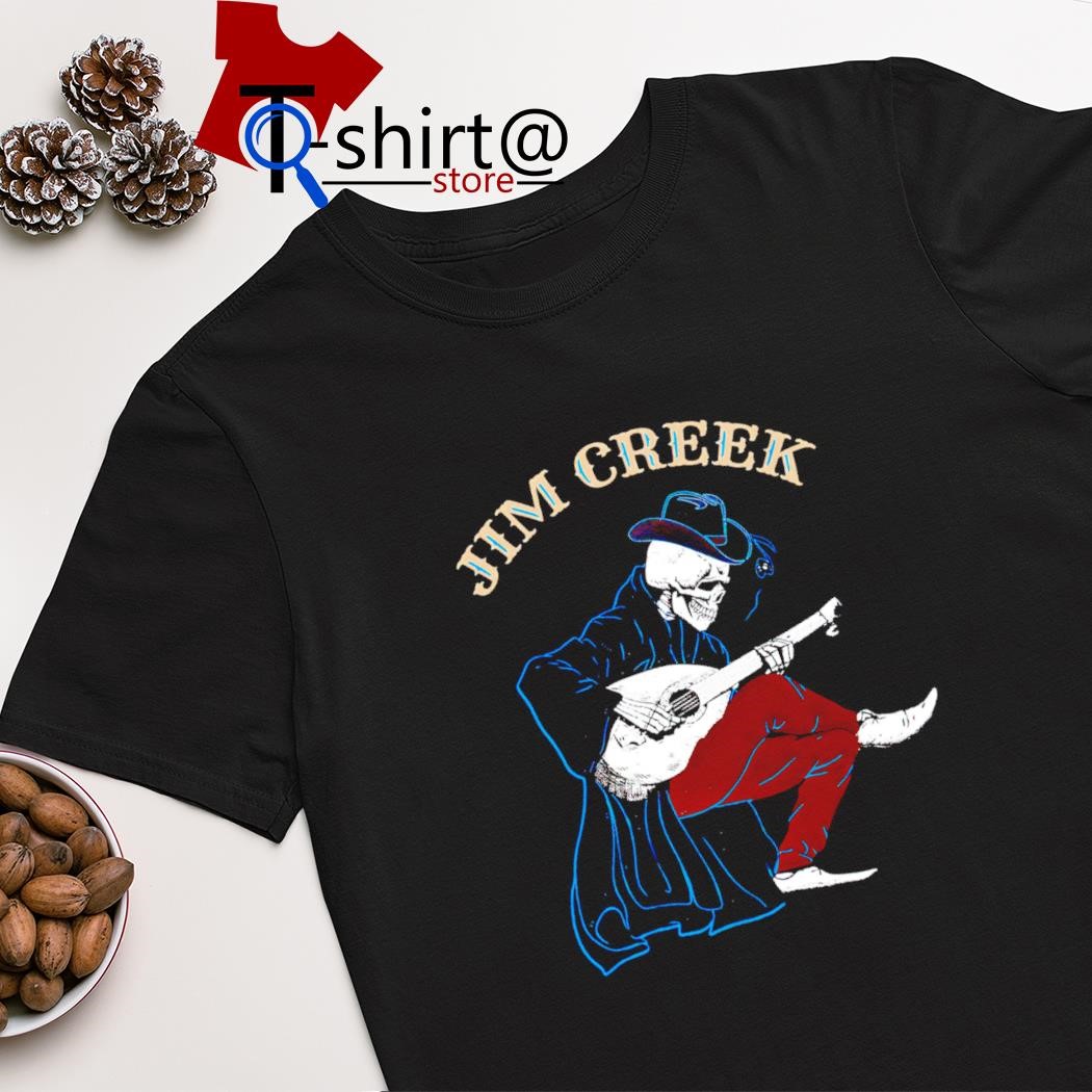 Best jim Creek skeleton play guitar shirt